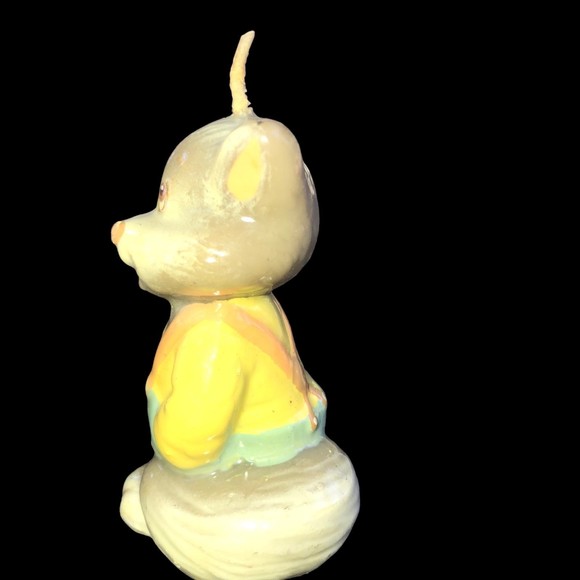 Vintage Feline Feelins Kitty Cat Miniature Candle, Cake Topper - Picture 5 of 9